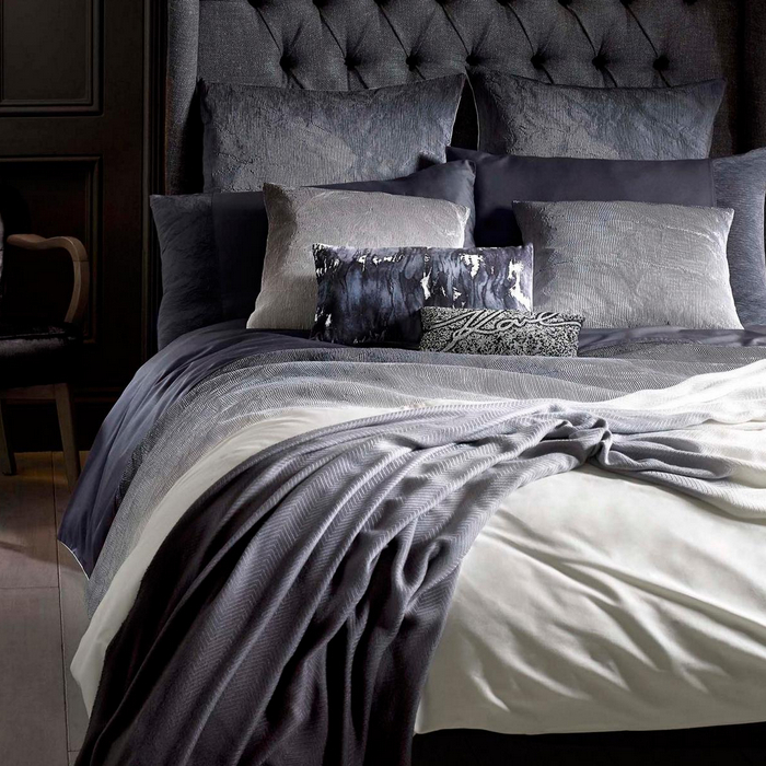 Cushions or Throw Karl Lagerfeld Bedding STRIA Flint Grey Duvet Cover