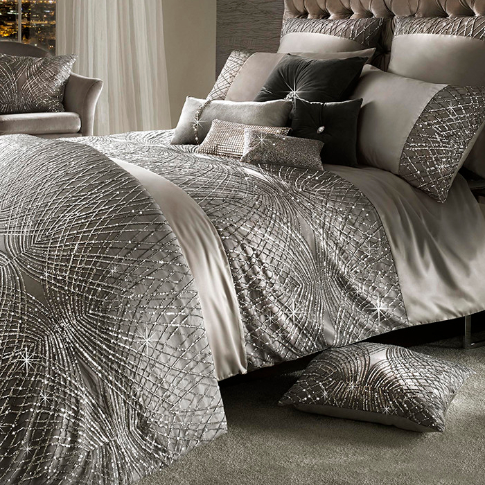 Double 4 piece Bed Set Kylie Minogue Bedding ESTA Truffle Luxury Duvet cov...
